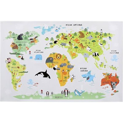 Αυτοκόλλητο Τοίχου Παγκόσμιος Χάρτης