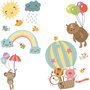 Αυτοκόλλητο Τοίχου Rainbow Animals L 12τμχ