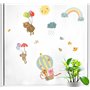 Αυτοκόλλητο Τοίχου Rainbow Animals L 12τμχ