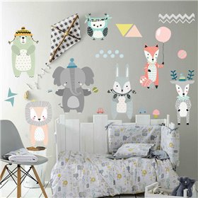 Αυτοκόλλητο Τοίχου Ζωάκια