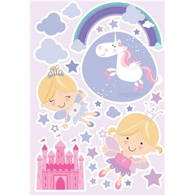 Αυτοκόλλητο Τοίχου Happy Fairies Large 24τμχ