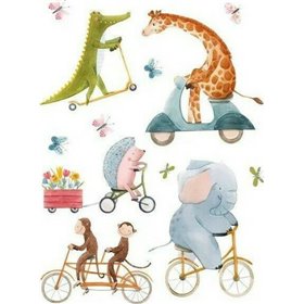 Αυτοκόλλητο Τοίχου Animals Riding