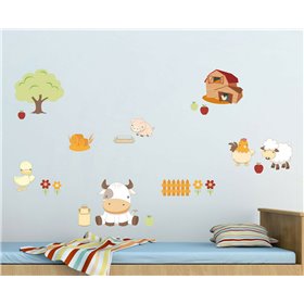 Αυτοκόλλητο Τοίχου Baby Farm 20τμχ