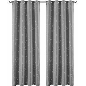 Beauty Home Παιδική Κουρτίνα 6140 με Τρουκς 140x260cm Γκρι Beauty Home Παιδική Κουρτίνα 6140 με Τρουκς 140x260cm Γκρι