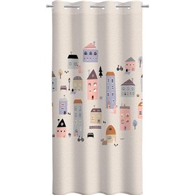 Saint Clair Παιδική Κουρτίνα Puppy με Τρουκς 160x240cm Pink Saint Clair Παιδική Κουρτίνα Puppy με Τρουκς 160x240cm Pink