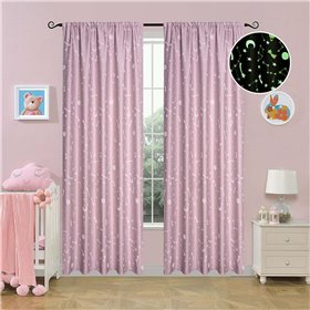 Beauty Home Παιδική Κουρτίνα 6141 με Τρέσα 140x270cm Ροζ Beauty Home Παιδική Κουρτίνα 6141 με Τρέσα 140x270cm Ροζ