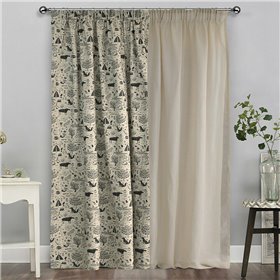 Lino Home Παιδική Κουρτίνα Kettu με Τρέσα 133x270cm 850 Black Lino Home Παιδική Κουρτίνα Kettu με Τρέσα 133x270cm 850 Black