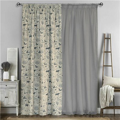 Lino Home Παιδική Κουρτίνα Kettu με Τρέσα 133x270cm 601 Blue