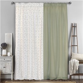 Lino Home Παιδική Κουρτίνα Baby Bamboo με Τρέσα 140x275cm 701 Green Lino Home Παιδική Κουρτίνα Baby Bamboo με Τρέσα 140x275cm 701 Green