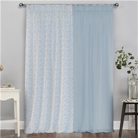 Lino Home Παιδική Κουρτίνα Baby Bamboo με Τρέσα 140x275cm 601 Blue Lino Home Παιδική Κουρτίνα Baby Bamboo με Τρέσα 140x275cm 601 Blue