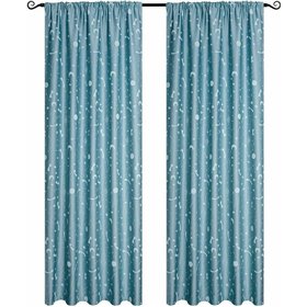 Beauty Home Παιδική Κουρτίνα 6141 με Τρέσα 140x270cm Σιέλ Beauty Home Παιδική Κουρτίνα 6141 με Τρέσα 140x270cm Σιέλ