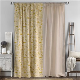 Lino Home Παιδική Κουρτίνα Kettu με Τρέσα 133x270cm 201 Mustard Lino Home Παιδική Κουρτίνα Kettu με Τρέσα 133x270cm 201 Mustard
