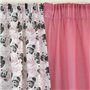 Lino Home Παιδική Κουρτίνα Panda Bear με Τρέσα 140x275cm 301 Pink