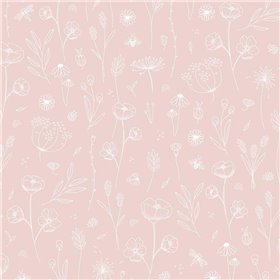 Παιδική Ταπετσαρία Wild Flowers Pink