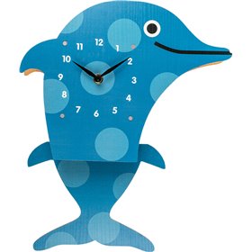 Παιδικό Ρολόι Τοίχου Δελφίνι Ξύλινο Παιδικό Ρολόι Τοίχου Δελφίνι Ξύλινο