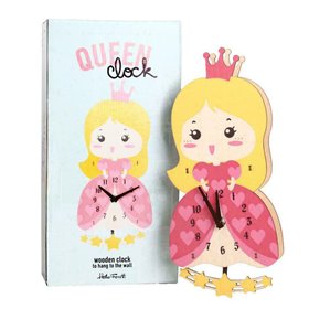 Helio Ferretti Παιδικό Ρολόι Τοίχου Βασίλισσα Ξύλινο