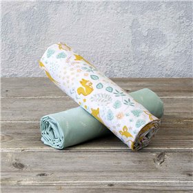 Nima Σετ Σεντόνια Λίκνου Caramel Forest 70x100cm Nima Σετ Σεντόνια Λίκνου Caramel Forest 70x100cm