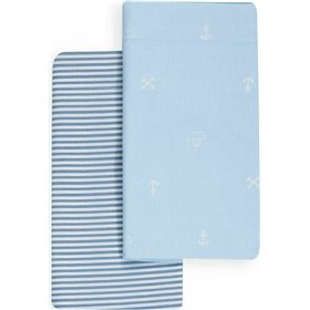 Nef-Nef Σετ Σεντόνια Λίκνου All Aboard 70x120cm Blue Nef-Nef Σετ Σεντόνια Λίκνου All Aboard 70x120cm Blue