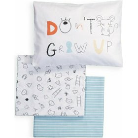 Nef-Nef Σετ Σεντόνια Κούνιας Don't Grow Up 120x170cm White/Aqua Nef-Nef Σετ Σεντόνια Κούνιας Don't Grow Up 120x170cm White/Aqua