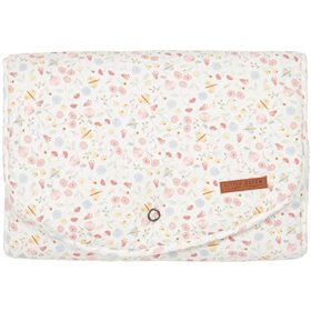Little Dutch Αλλαξιέρα Ταξιδίου Flowers &amp Butterlies από Ύφασμα Ροζ 36x70cm