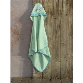 Nima Βρεφική Κάπα-Μπουρνούζι "Cuddly" με Κουκούλα Πράσινη