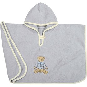 Greenwich Polo Club Βρεφικό Πόντσο-Μπουρνούζι "Essential" με Κουκούλα Γκρι