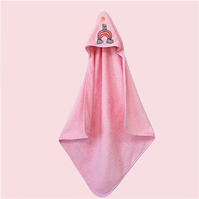 Melinen Βρεφική Κάπα-Μπουρνούζι "Wish " με Κουκούλα Ροζ