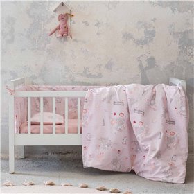 Nima Βρεφικό Κουβερλί Little Rhino 100x144cm Pink Nima Βρεφικό Κουβερλί Little Rhino 100x144cm Pink