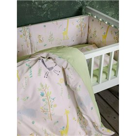 Nima Βρεφική Παπλωματοθήκη Σετ Zooborn 110x145cm