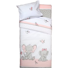 Viopros Βρεφική Παπλωματοθήκη Σετ Έλλη 120x160cm Ροζ Viopros Βρεφική Παπλωματοθήκη Σετ Έλλη 120x160cm Ροζ