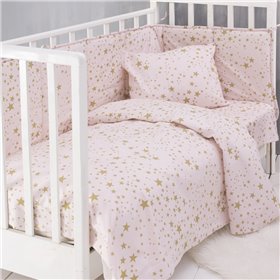 Rythmos Βρεφική Παπλωματοθήκη Σετ Estella 110x160cm Pink