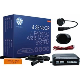 M-Tech Σύστημα Παρκαρίσματος Αυτοκινήτου με Buzzer και 4 Αισθητήρες 21.5mm σε Μαύρο ΧρώμαΚωδικός: CP6B/MT 