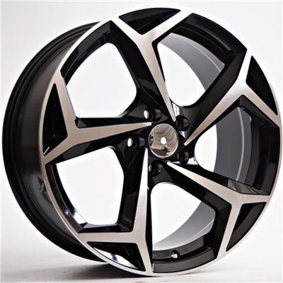 VW STYLE 5340 5X100/5X112 Black Face Machined REPLICA 16"