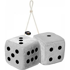 Simoni Racing Big Διακοσμητικά Ζάρια Αυτοκινήτου Λευκά