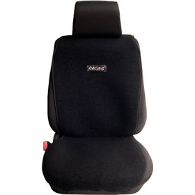 Coverstyle Σετ Πλατοκαθίσματα Αυτοκινήτου 2τμχ Πετσετέ Μαύρο