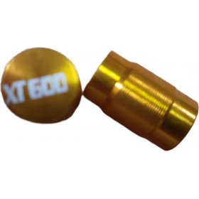 Τάπες Βαλβίδων Ελαστικών με Λογότυπο XT600 Χρυσό 2τμχ