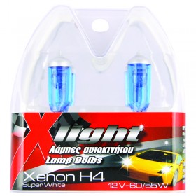 ΛΑΜΠΕΣ XENON H4 60/55W ΖΕΥΓΑΡΙ ΛΑΜΠΕΣ XENON H4 60/55W