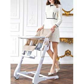 Κάθισμα φαγητού δερμάτινο μπεζ Κάθισμα φαγητού δερμάτινο μπεζ