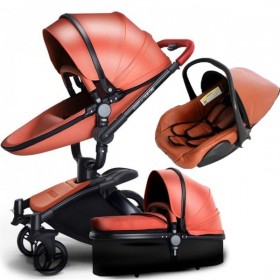 Καροτσάκι μωρού καφέ 3 σε 1 Aulon B-109 Καροτσάκι μωρού καφέ 3 σε 1