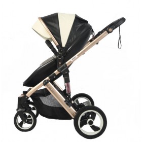 Καρότσι μωρού Viper δερμάτινο μαύρο K-125 Καρότσι μωρού Viper δερμάτινο μαύρο