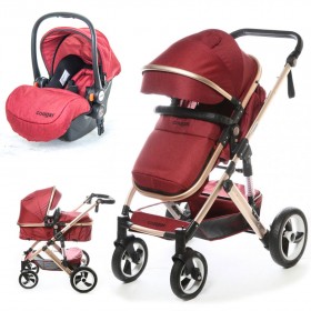 Καρότσι μωρού Cougar μπορντό