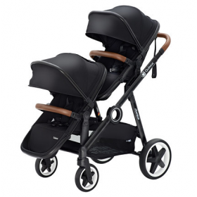 Καρότσι μωρού μαύρο για δίδυμα