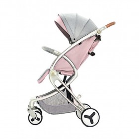 Καρότσι μωρού Teknum ροζ-γκρι K-115 Καρότσι μωρού Teknum ροζ-γκρι K-115