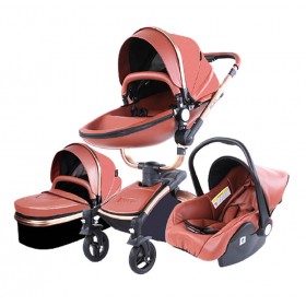 Καροτσάκι μωρού Agape καφέ 360°