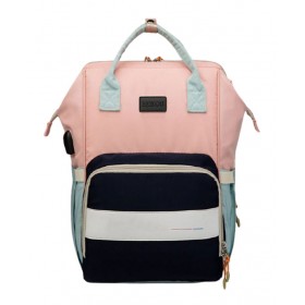 Τσάντα πλάτης μωρού BEIKOU ροζ-μπλε-μέντα Τσάντα πλάτης μωρού BEIKOU ροζ-μπλε-μέντα