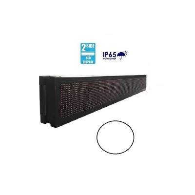 Πινακίδα LED – Διπλής όψης – Λευκή – 167cm×23cm - IP67