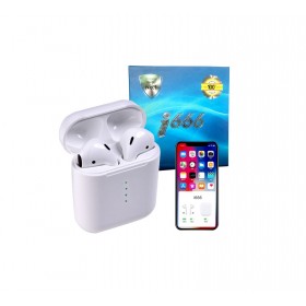 Ασύρματα ακουστικά με θήκη φόρτισης – TWS – i666 - White Ασύρματα ακουστικά με θήκη φόρτισης – TWS – i666 - White