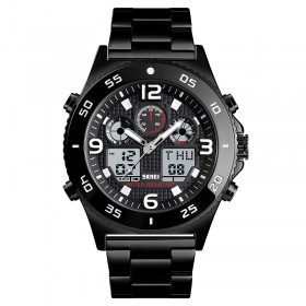 Ψηφιακό/αναλογικό ρολόι χειρός – Skmei - 1538 - Black