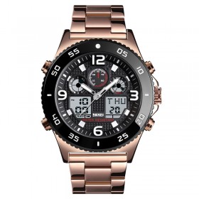 Ψηφιακό/αναλογικό ρολόι χειρός – Skmei - 1538 - Gold