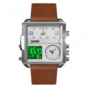 Ψηφιακό/αναλογικό ρολόι χειρός - Skmei - 1584 - Silver II